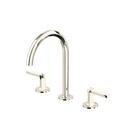 Two Handle Widespread Bathroom Sink Faucet in Polished Nickel
