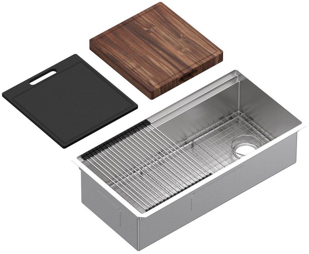 *CVR* 36 SS CHEF/WSTAT SINK W/ ACCY 