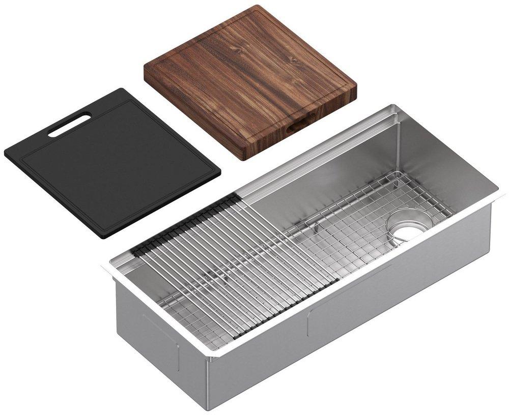 *CVR* 40 SS CHEF/WSTAT SINK W/ ACCY 