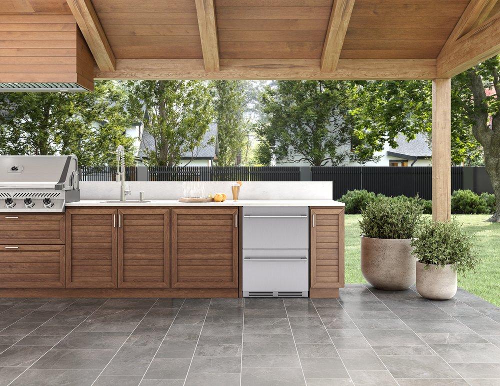 24 in. Compact Outdoor Refrigerator in Stainless Steel 