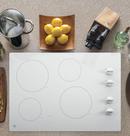 30 in. 4 Burner Smooth Top Control Electric Cooktop in White 