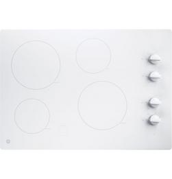 30 in. 4 Burner Smooth Top Control Electric Cooktop in White