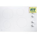 30 in. 4 Burner Smooth Top Control Electric Cooktop in White 