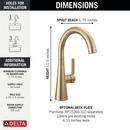 Delta Faucet Champagne Bronze Single Handle Bar Faucet 