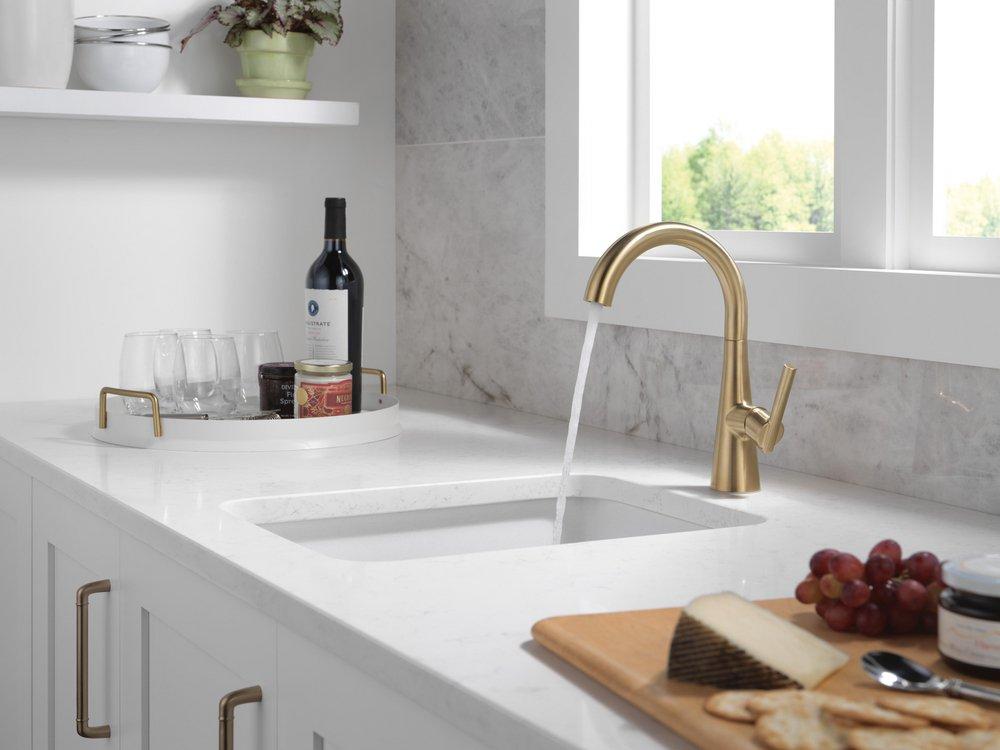 Delta Faucet Champagne Bronze Single Handle Bar Faucet 
