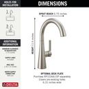 Delta Faucet SpotShield Stainless Single Handle Bar Faucet 