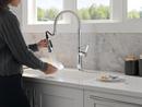 Single Handle Pull Down Kitchen Faucet with Side Spray in Chrome 