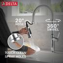 Single Handle Pull Down Kitchen Faucet with Side Spray in Chrome 