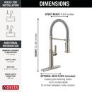 Single Handle Pull Down Kitchen Faucet with Side Spray in Brilliance&reg; Stainless 