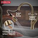 Single Handle Pull Down Kitchen Faucet in Champagne Bronze 