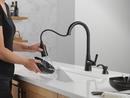 Single Handle Pull Down Kitchen Faucet with Soap Dispenser in Matte Black 