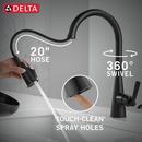Single Handle Pull Down Kitchen Faucet with Soap Dispenser in Matte Black 