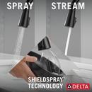 Single Handle Pull Down Kitchen Faucet with Soap Dispenser in Matte Black 