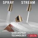 Single Handle Pull Down Kitchen Faucet with Soap Dispenser in Champagne Bronze 