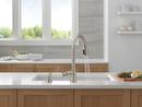 Single Handle Pull Down Kitchen Faucet with Soap Dispenser in SpotShield&reg; Stainless 