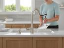 Single Handle Pull Down Kitchen Faucet with Soap Dispenser in SpotShield&reg; Stainless 