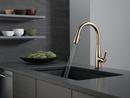 Single Handle Pull Down Kitchen Faucet with Touch Activation in Champagne Bronze 