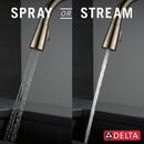 Single Handle Pull Down Kitchen Faucet with Touch Activation in Champagne Bronze 