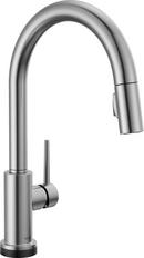 Single Handle Pull Down Kitchen Faucet with Touchless or Touch Activation in Arctic Stainless