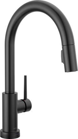 Single Handle Pull Down Touchless Kitchen Faucet with Touch and Voice Activation in Matte Black
