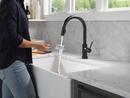 Single Handle Pull Down Touchless Kitchen Faucet with Touch and Voice Activation in Matte Black 