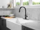 Single Handle Pull Down Touchless Kitchen Faucet with Touch and Voice Activation in Matte Black 