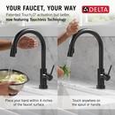 Single Handle Pull Down Touchless Kitchen Faucet with Touch and Voice Activation in Matte Black 