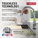 Single Handle Pull Down Kitchen Faucet with Touch and Voice Activation in Chrome 