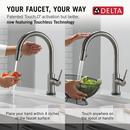 Single Handle Pull Down Kitchen Faucet with Touch and Voice Activation in Black Stainless 