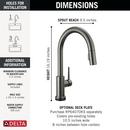 Single Handle Pull Down Kitchen Faucet with Touch and Voice Activation in Black Stainless 