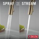 Single Handle Pull Down Kitchen Faucet with Touch and Voice Activation in Champagne Bronze 