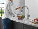 Single Handle Pull Down Kitchen Faucet with Touch and Voice Activation in Black Stainless 