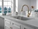 Single Handle Pull Down Kitchen Faucet with Touch Activation in Champagne Bronze 