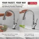 Single Handle Pull Down Touchless Kitchen Faucet with Touch Activation in Arctic Stainless 