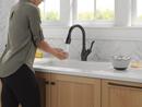Single Handle Pull Down Touchless Kitchen Faucet with Touch Activation in Matte Black 