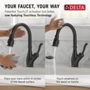 Single Handle Pull Down Touchless Kitchen Faucet with Touch Activation in Matte Black 