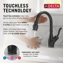 Single Handle Pull Down Touchless Kitchen Faucet with Touch Activation in Matte Black 