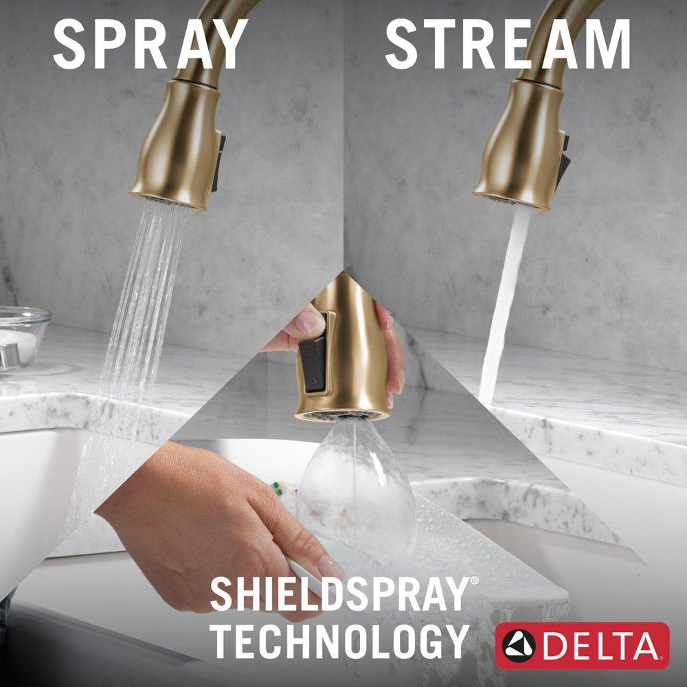 Single Handle Pull Down Touchless with Touch Activation Kitchen Faucet in Venetian Bronze 