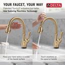Single Handle Pull Down Touchless with Touch Activation Kitchen Faucet in Venetian Bronze 