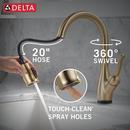 Single Handle Pull Down Touchless with Touch Activation Kitchen Faucet in Venetian Bronze 