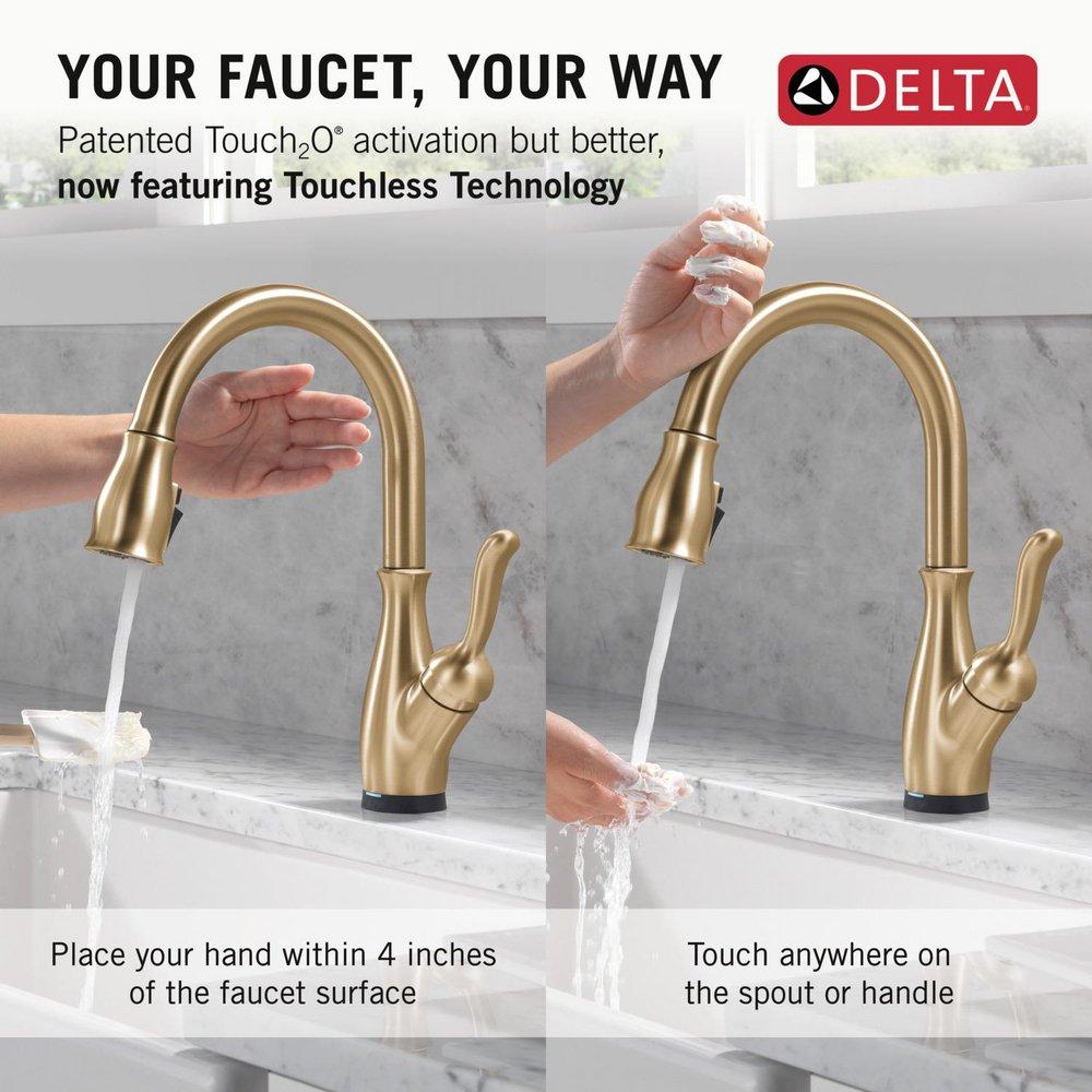 Single Handle Pull Down Touchless with Touch Activation Kitchen Faucet in Venetian Bronze 