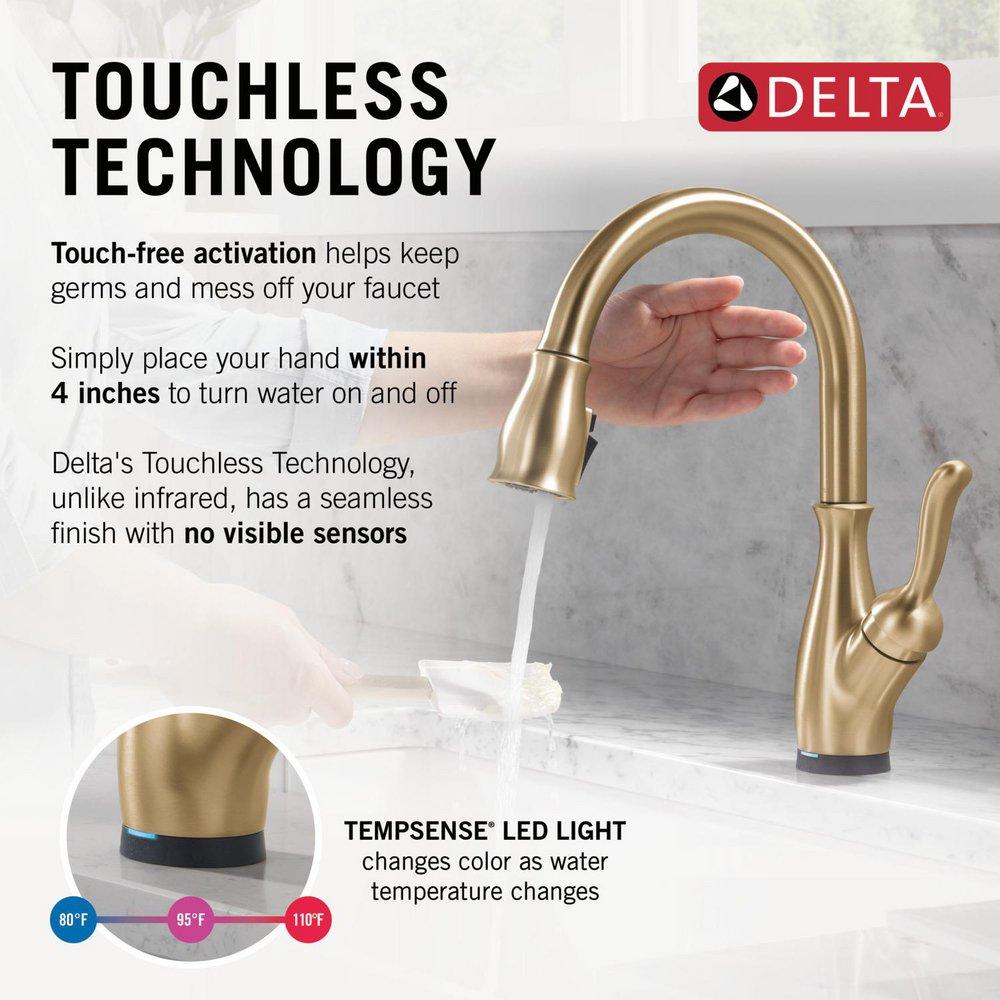 Single Handle Pull Down Touchless with Touch Activation Kitchen Faucet in Venetian Bronze 