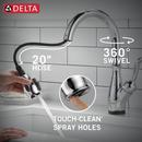 Single Handle Pull Down Touchless Kitchen Faucet with Touch Activation in Chrome 
