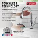 Single Handle Pull Down Touchless Kitchen Faucet with Touch Activation in Chrome 