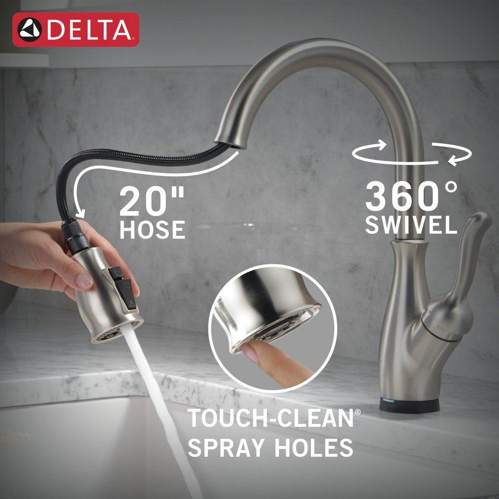 Single Handle Pull Down Touchless Kitchen Faucet with Touch Activation in SpotShield&reg; Stainless 