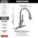 Single Handle Pull Down Touchless Kitchen Faucet with Touch Activation in SpotShield&reg; Stainless 