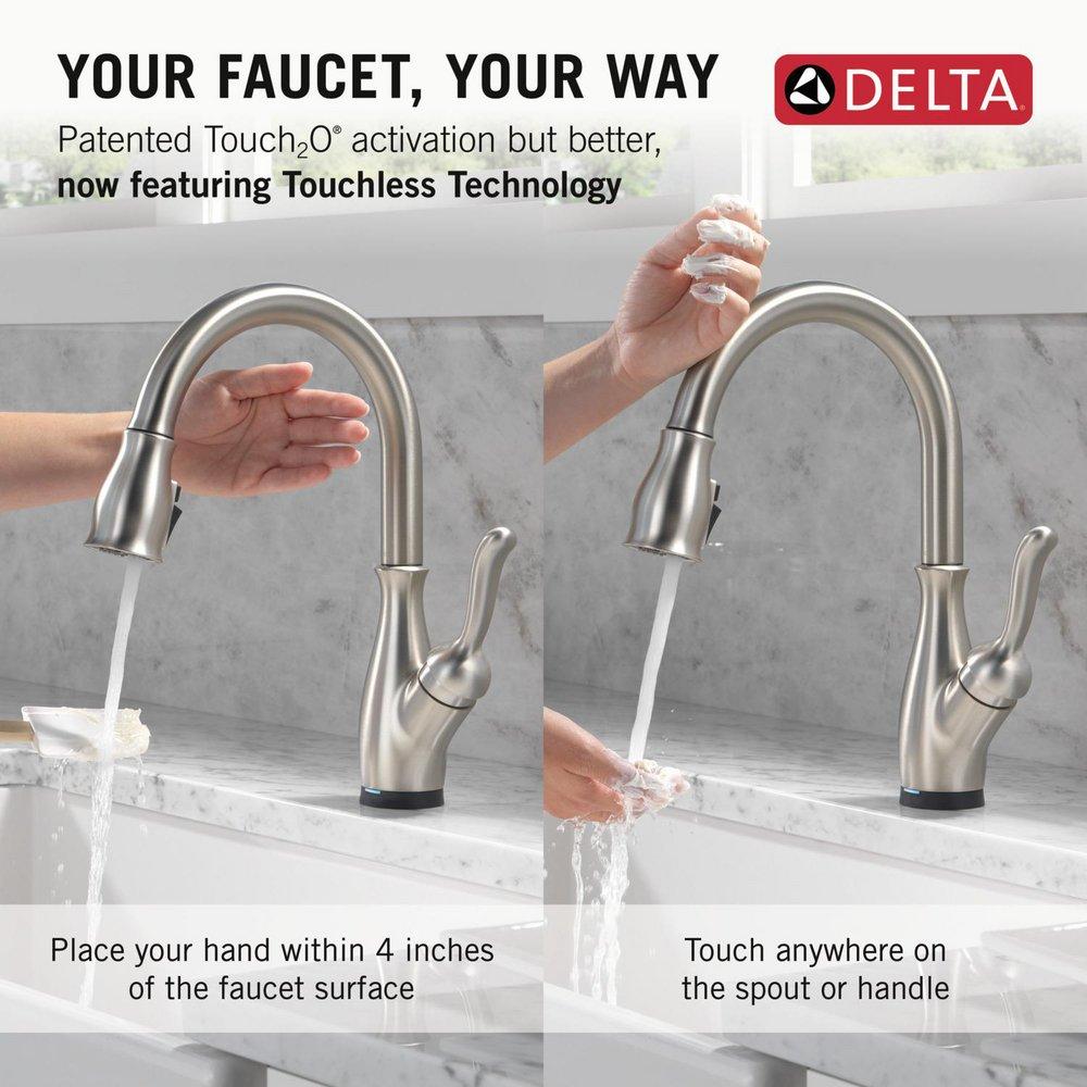Single Handle Pull Down Touchless Kitchen Faucet with Touch Activation in SpotShield&reg; Stainless 