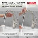 Single Handle Pull Down Touchless Kitchen Faucet with Touch Activation in SpotShield&reg; Stainless 