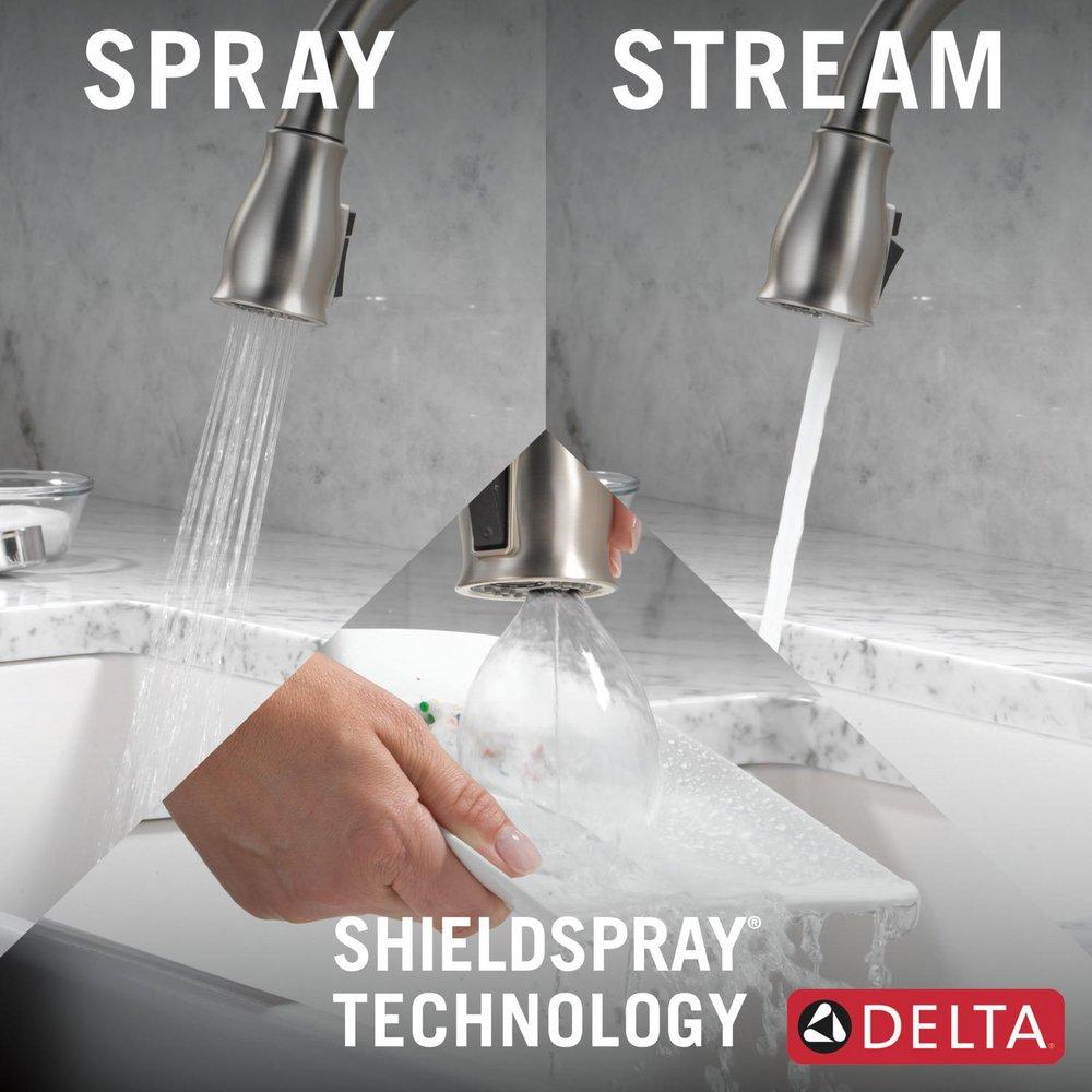 Single Handle Pull Down Touchless Kitchen Faucet with Touch Activation in SpotShield&reg; Stainless 