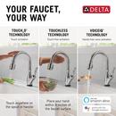 Single Handle Pull Down Touchless Kitchen Faucet with Touch and Voice Activation in Arctic Stainless 